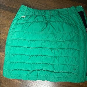 Green Quilted Women's Skirt